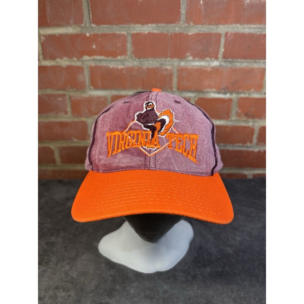 Vintage 80s Virginia Tech University Hokies Snapback Hat The Game Made In USA
